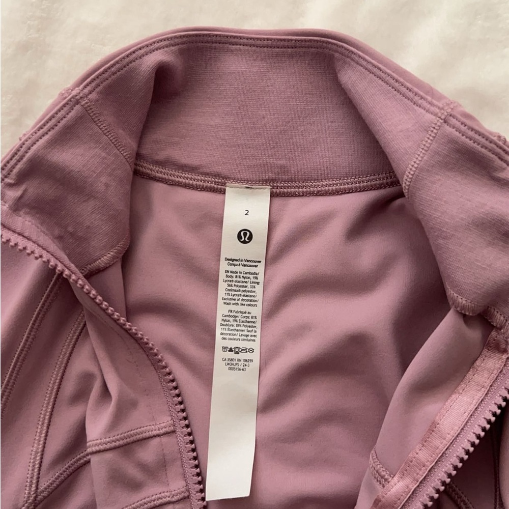Rose Blush Lululemon Cropped Define Jacket - Picture 4 of 4